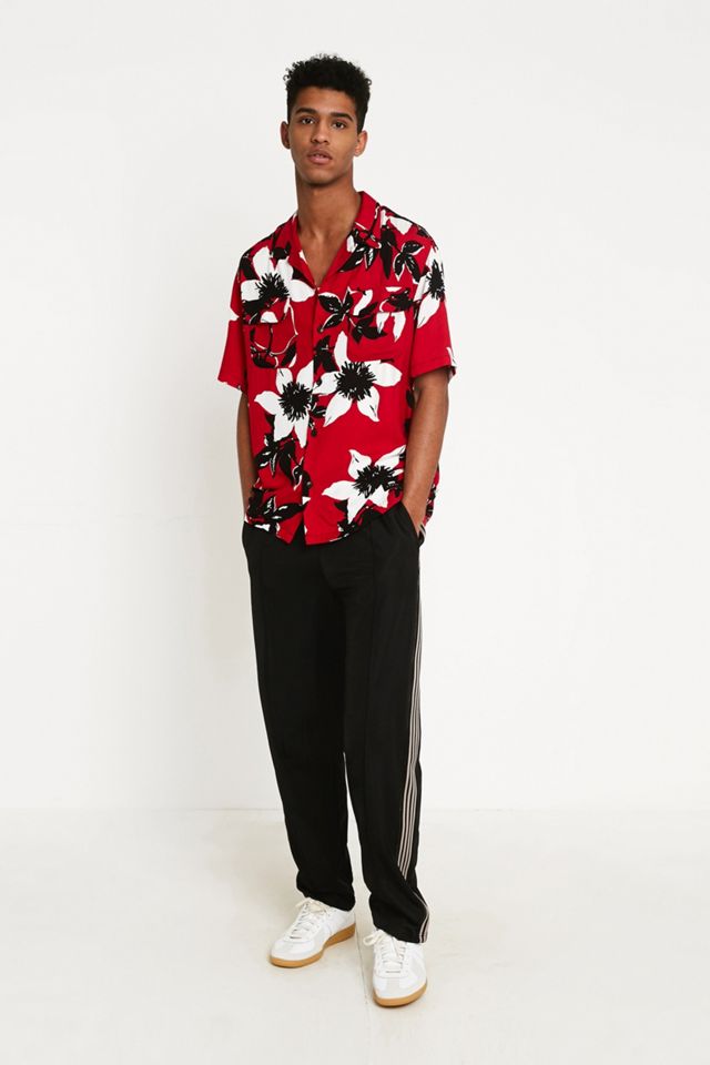 Edwin Garage Floral Camicia Rossa Manica Corta #2