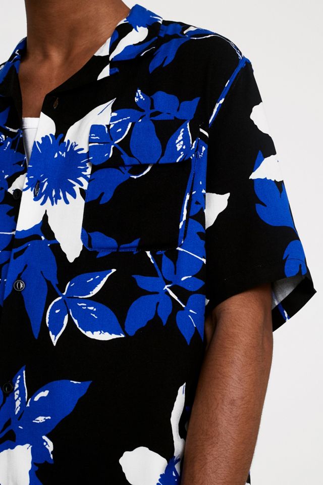 Edwin Garage Floral Short-Sleeve Blue Shirt #1