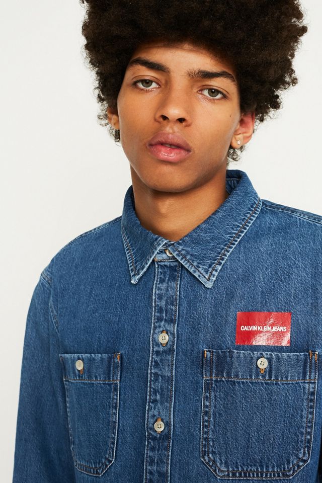 Calvin Klein Jeans Mid Stone Long-Sleeve Uniform Shirt #3