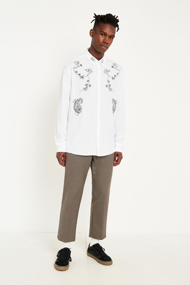 Loom Carter White Long-Sleeve Embroidery Shirt #5