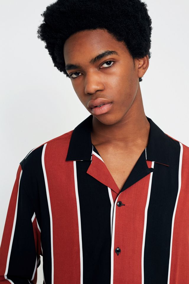 Loom Retro Stripe Camicia Rossa Lavata #3