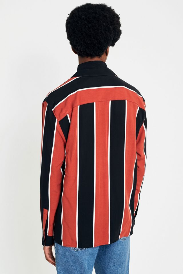 Loom Retro Stripe Camicia Rossa Lavata #4