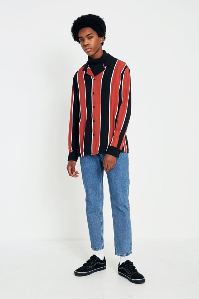Loom Retro Stripe Camicia Rossa Lavata #5