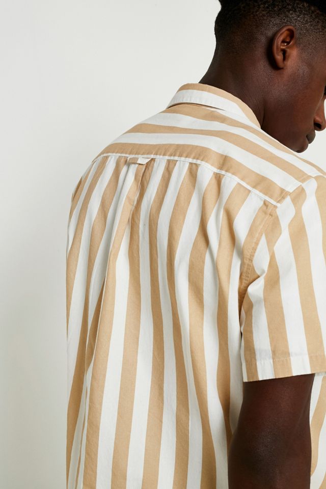 UO Preppy Stripe Sand Short-Sleeve Shirt #3