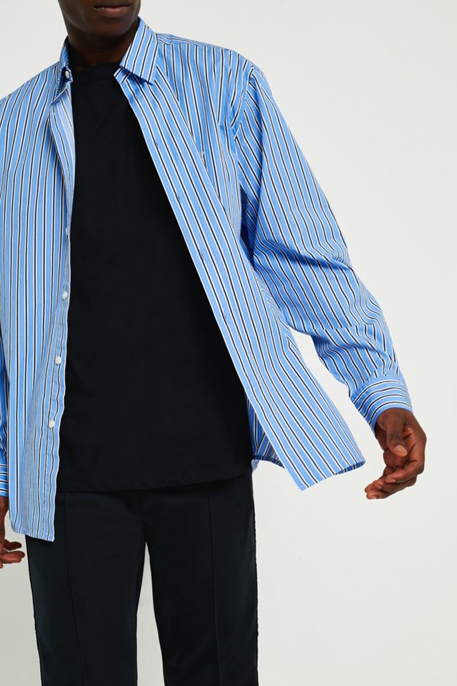 UO Business Stripe Blue Long-Sleeve Shirt #2