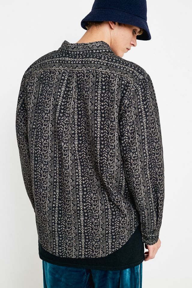 Loom – Langärmliges Hemd aus Viskose im Ikatdesign #3
