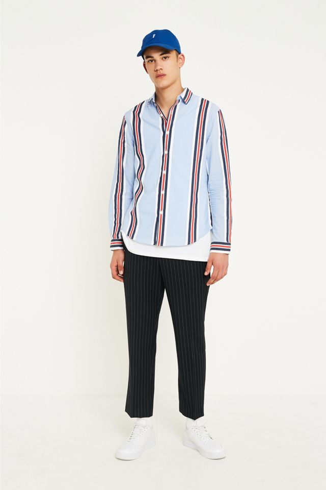 UO Light Blue Vertical Stripe Preppy Shirt #2