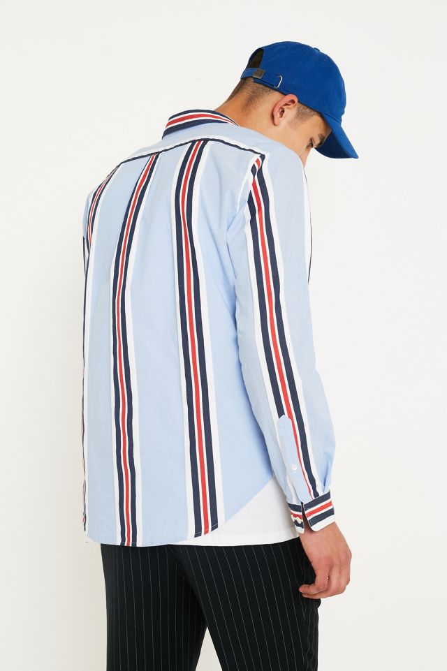 UO Light Blue Vertical Stripe Preppy Shirt #4