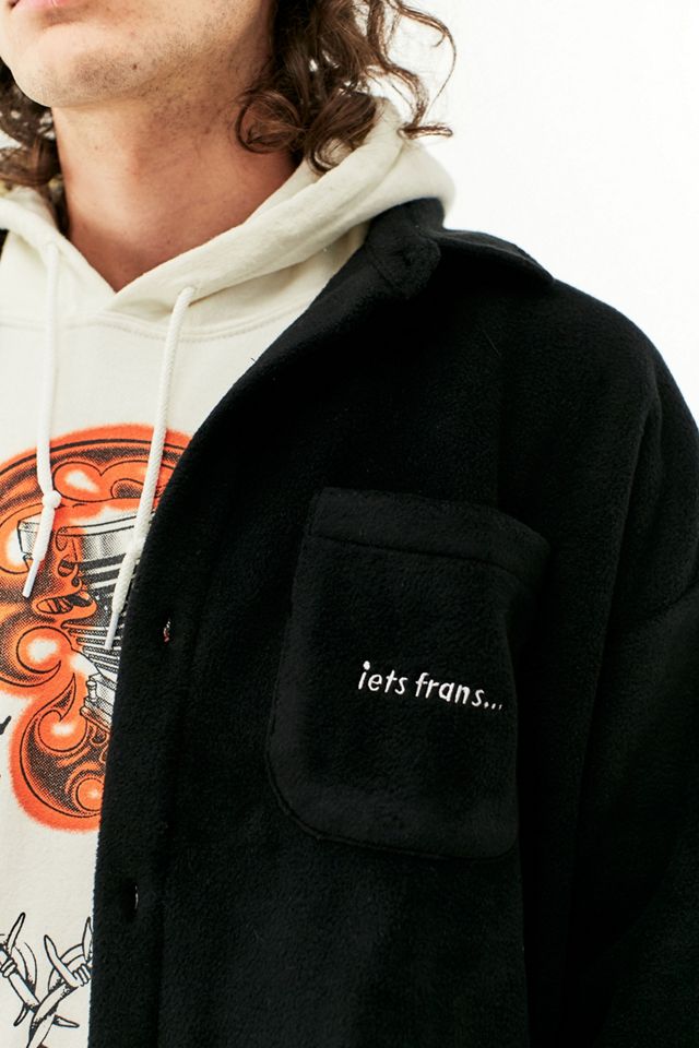 iets frans... Camisa de Forro Polar Negro Sólido #3