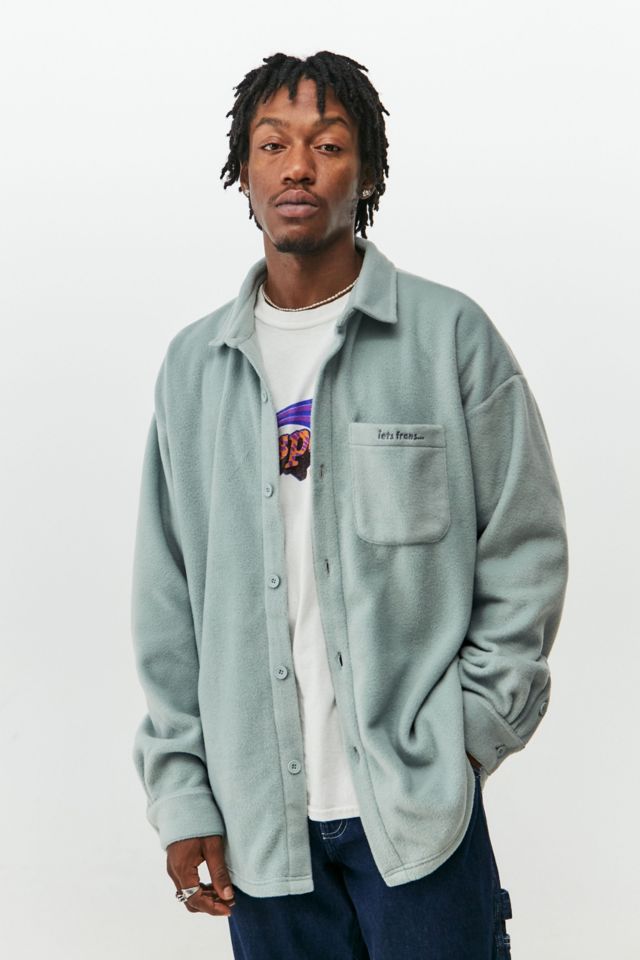 Iets frans cropped store fleece overshirt