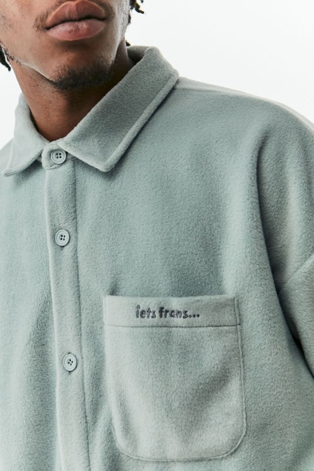 Iets frans cropped fleece overshirt store