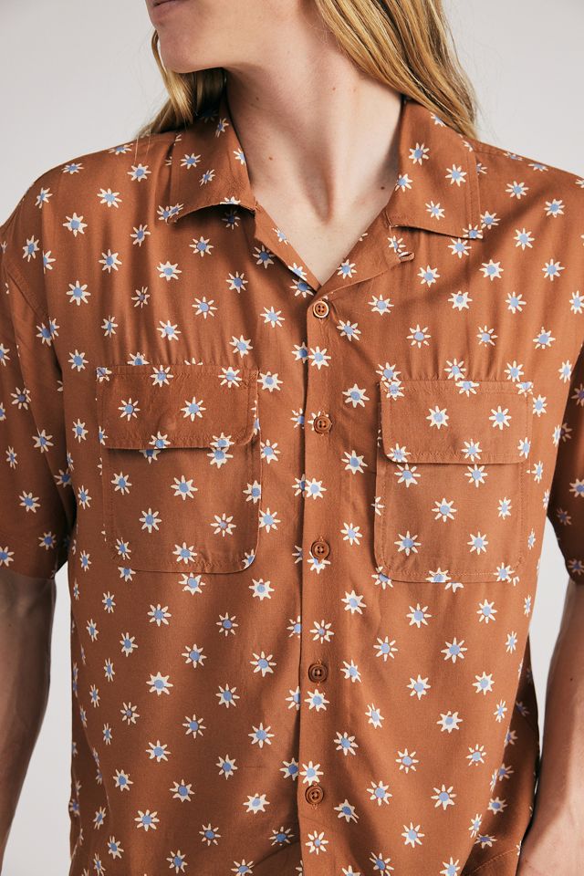 UO Jamie Rayon Cropped Button-Down Shirt #1