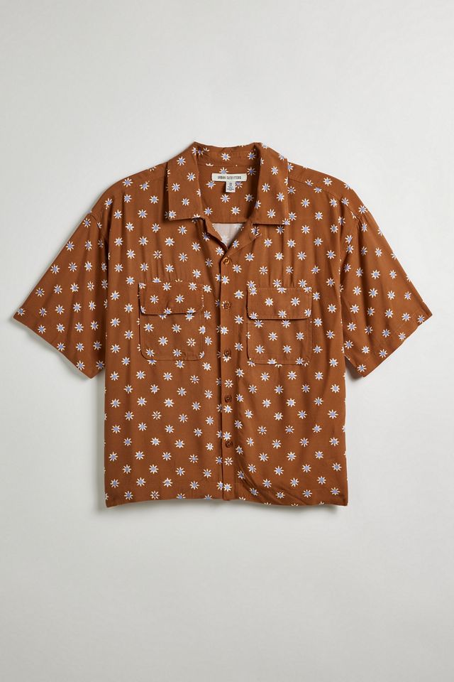 UO Jamie Rayon Cropped Button-Down Shirt #4