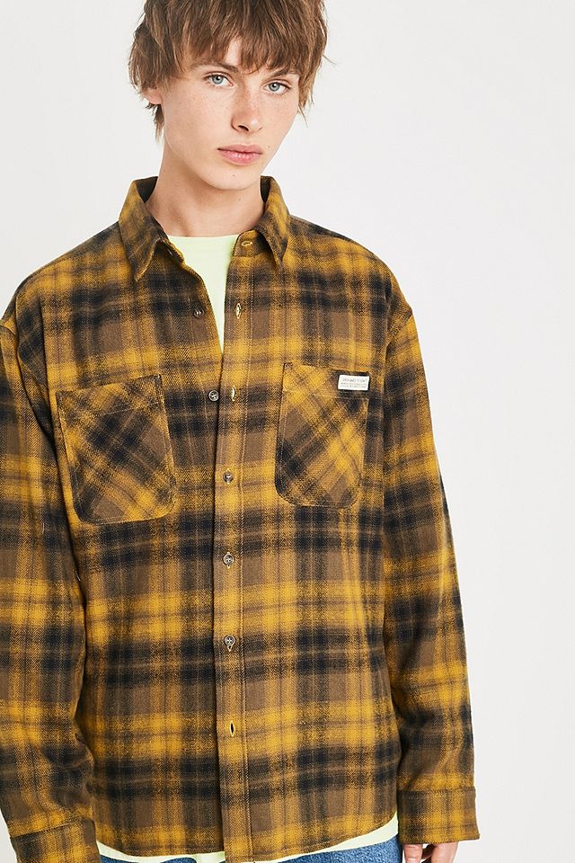 UO Yellow Checked Shirt | Urban Outfitters UK
