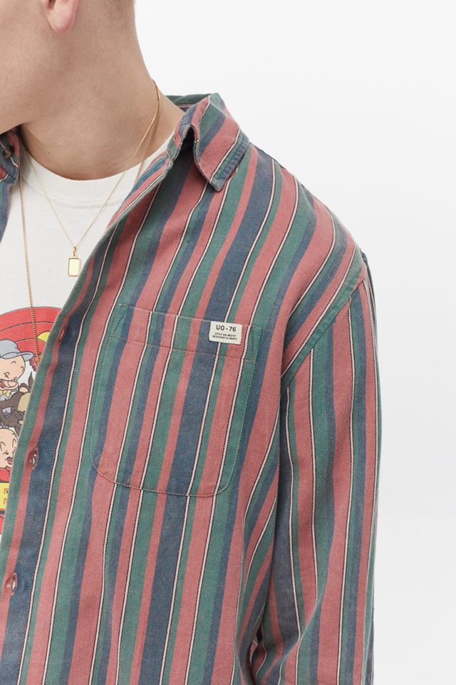 UO Camisa de manga larga de rayas verticales #1