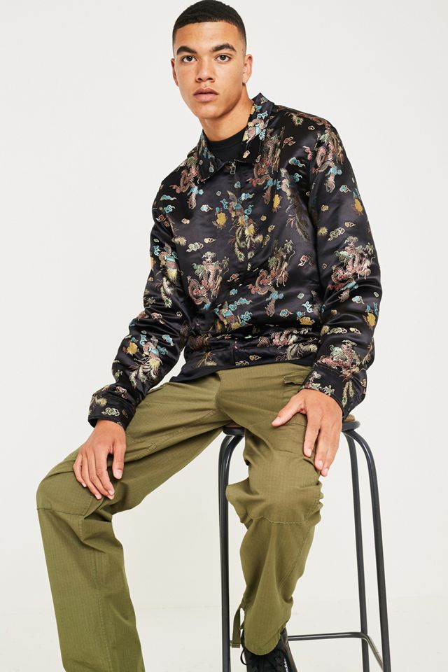UO Brocade Zip-Up Long-Sleeve Shirt #1