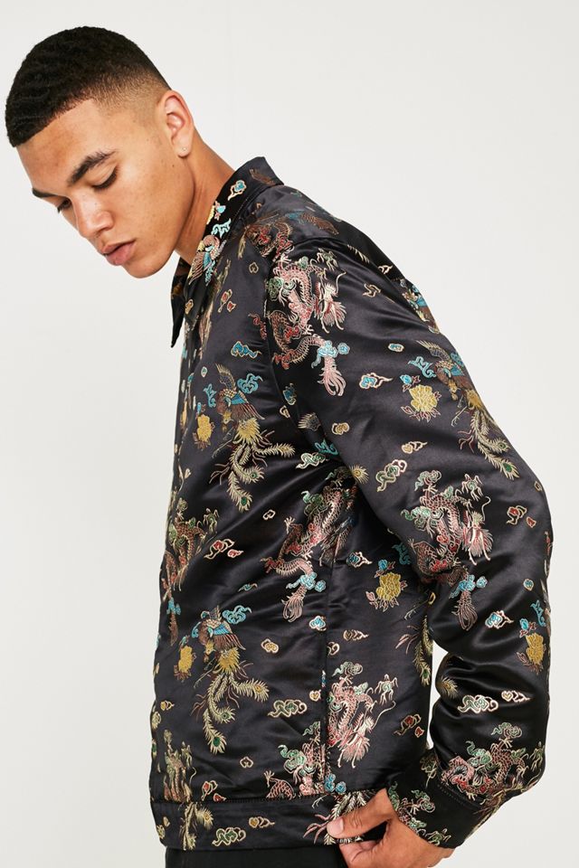 UO Brocade Zip-Up Long-Sleeve Shirt #3