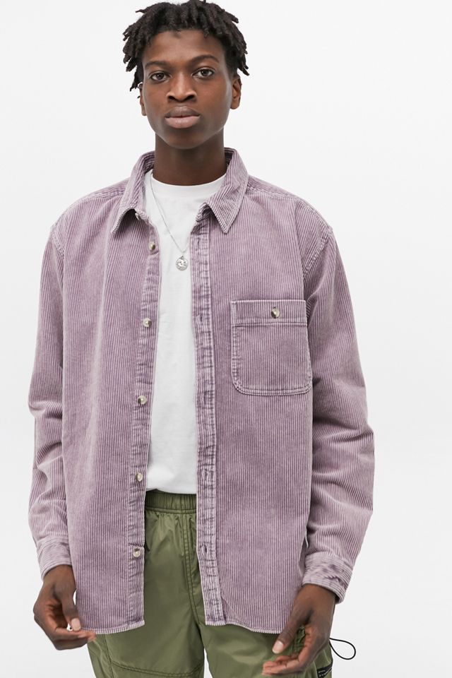 BDG Purple Big Corduroy Long-Sleeve Shirt | Urban Outfitters UK