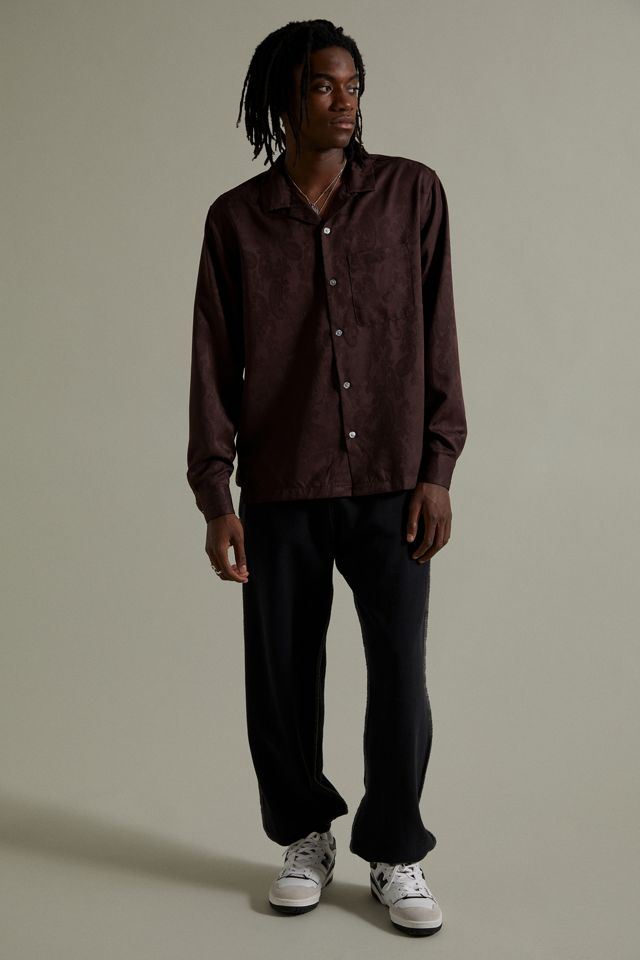 Camicia Jacquard in Raso di Cioccolato Standard Cloth #1