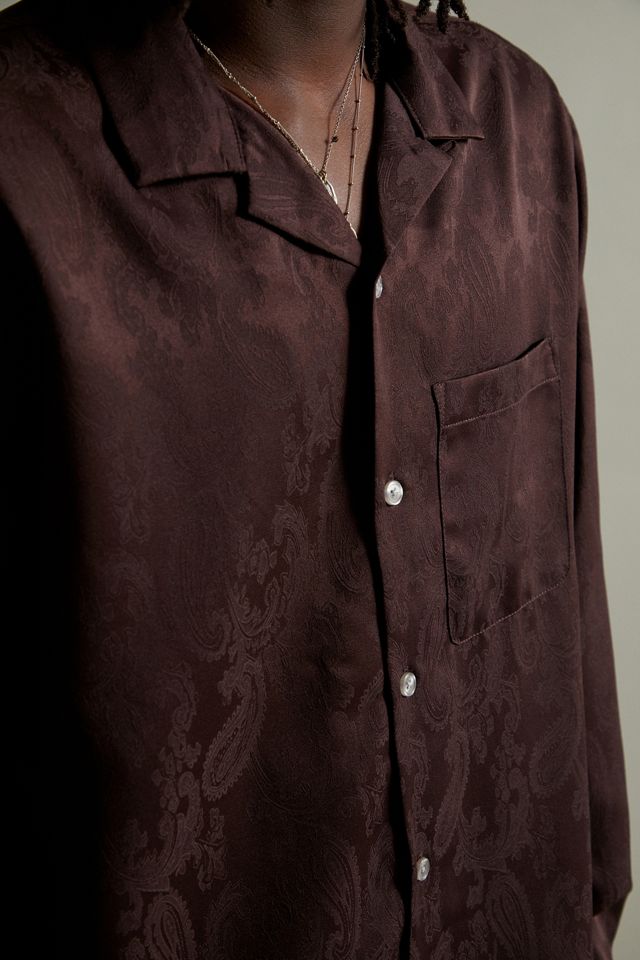 Camicia Jacquard in Raso di Cioccolato Standard Cloth #3