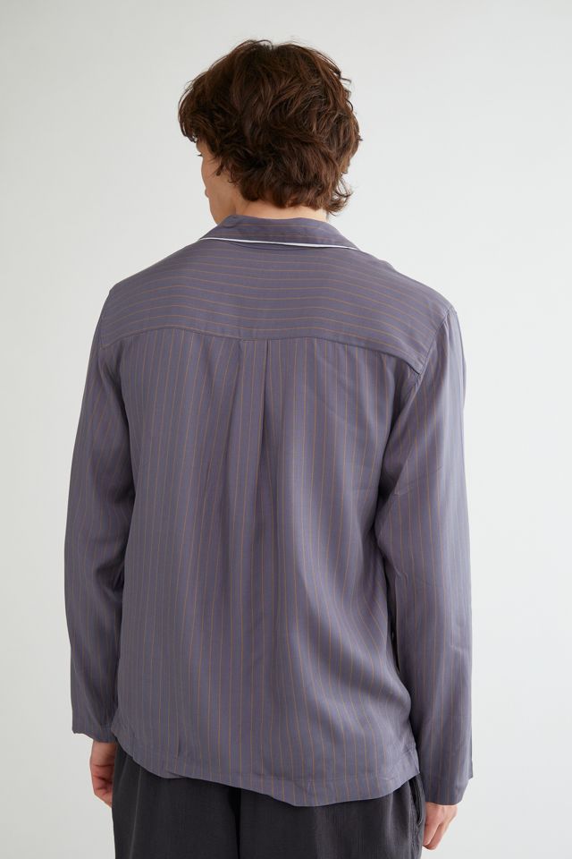 Standard Cloth Blue Pinstripe Pyjama Shirt  #2