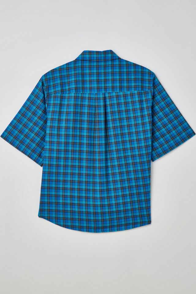 Camicia a Maniche Corte UO Blue Mini Check #2