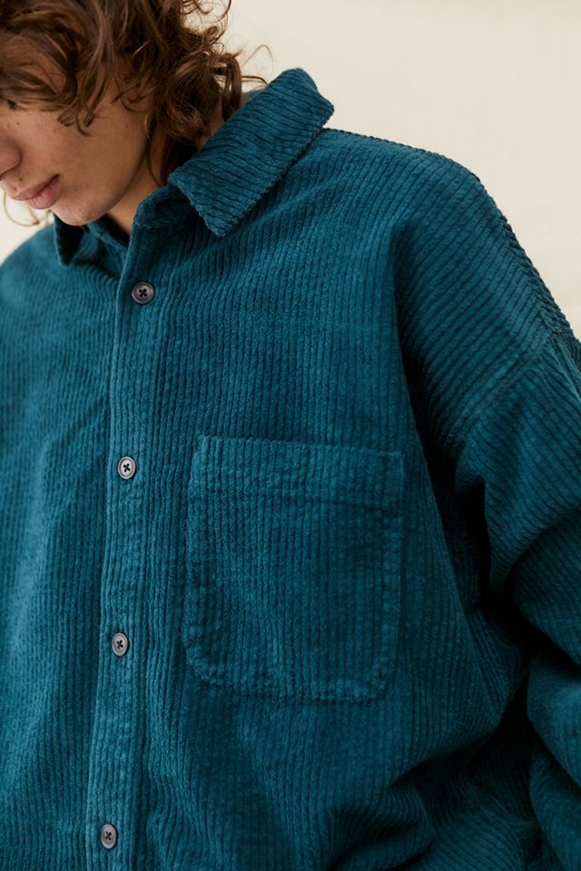 BDG Teal Jumbo Camisa de Pana #2