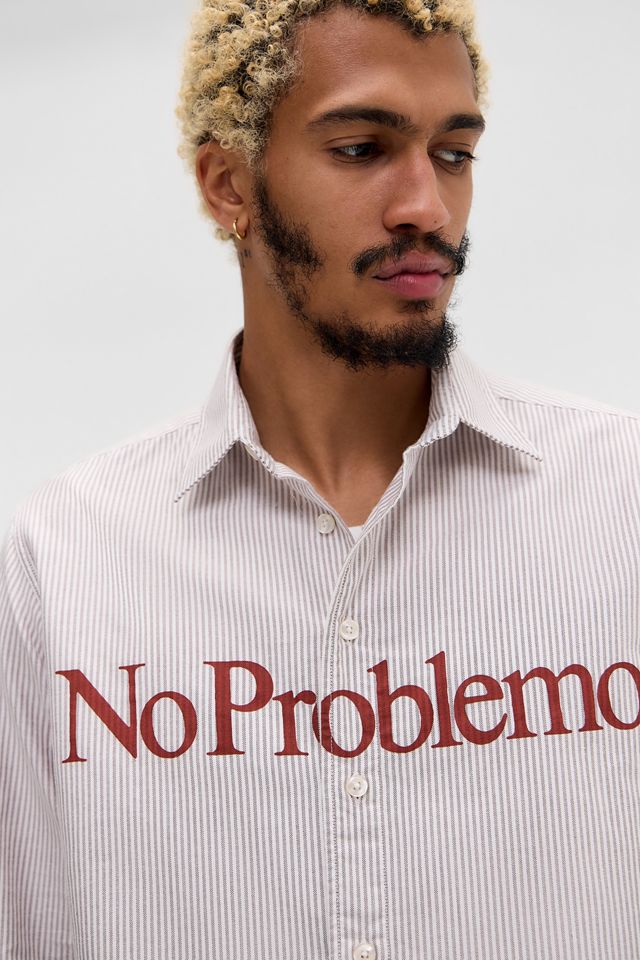 No Problemo Stripe Long Sleeve Oxford Shirt #2