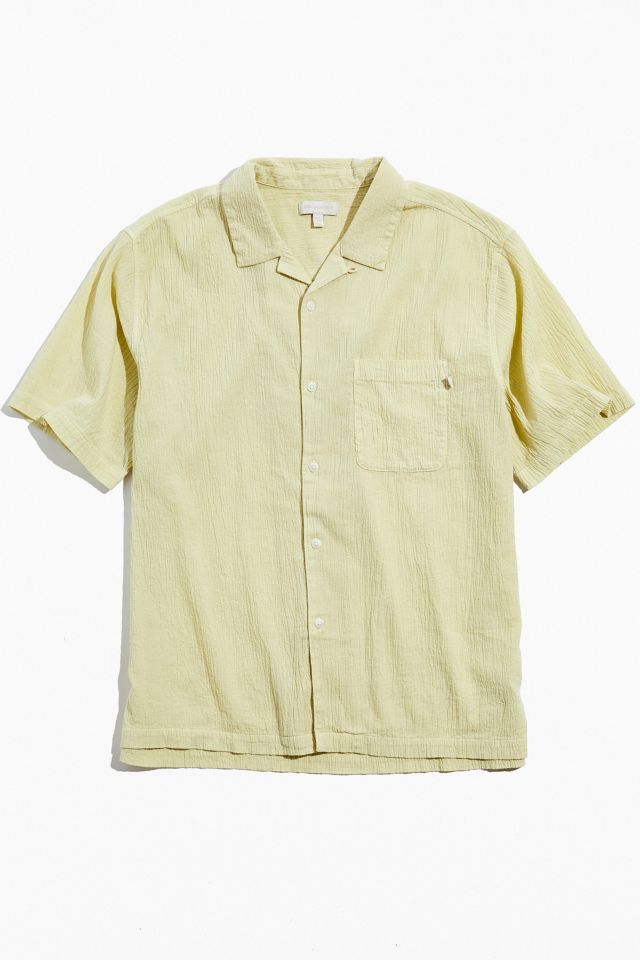 Standard Cloth Olive Crinkle Textured Shirt | Urban Outfitters UK