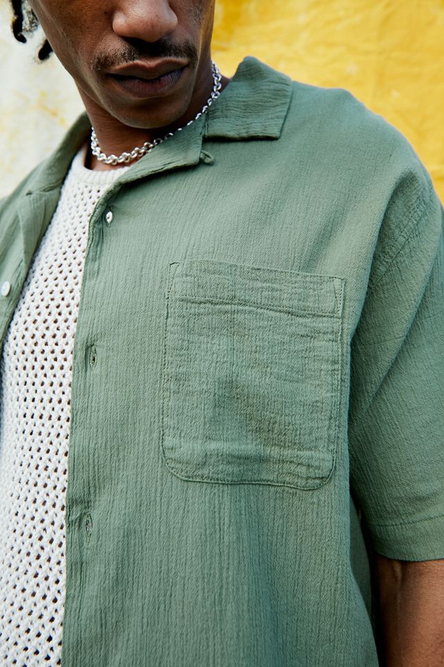 UO Nomad Camicia Crinkle Verde Oliva  #1