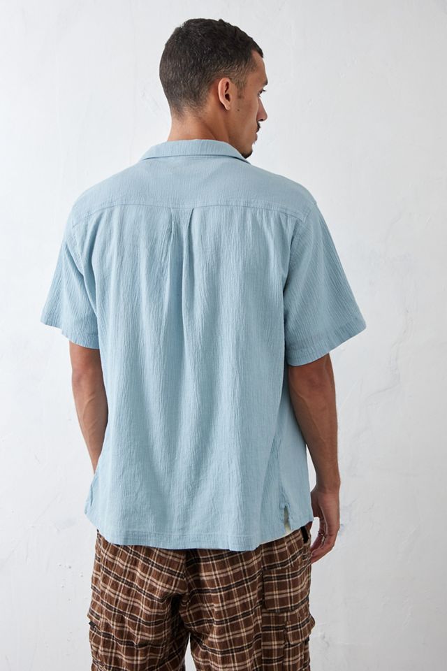 UO Nomad Blue Crinkle Shirt  #3