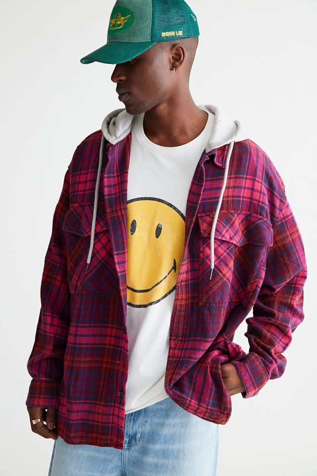 UO Hooded Flannel Shirt Urban Outfitters UK