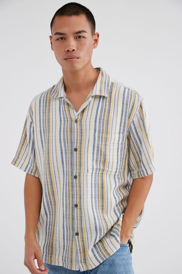 BDG Eli Stripe Short Sleeve Shirt