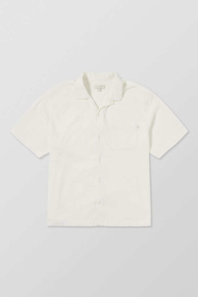 UO White Crinkle Shirt | Urban Outfitters UK