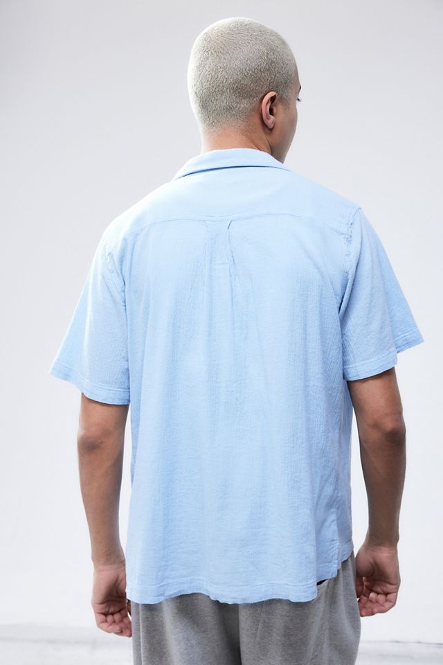 UO Light Blue Crinkle Shirt #3