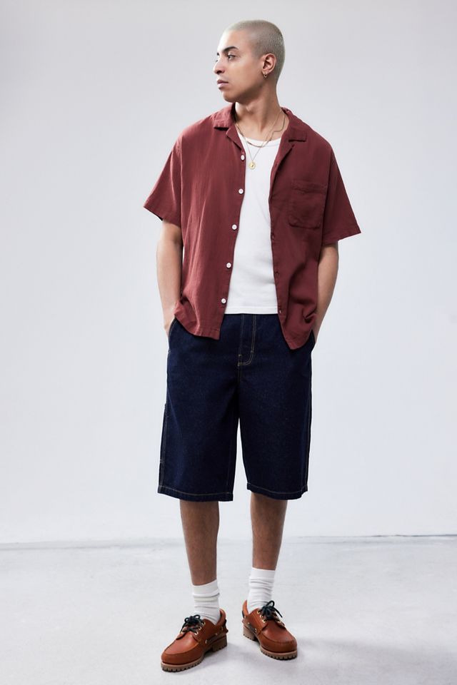 UO Red Crinkle Shirt #2