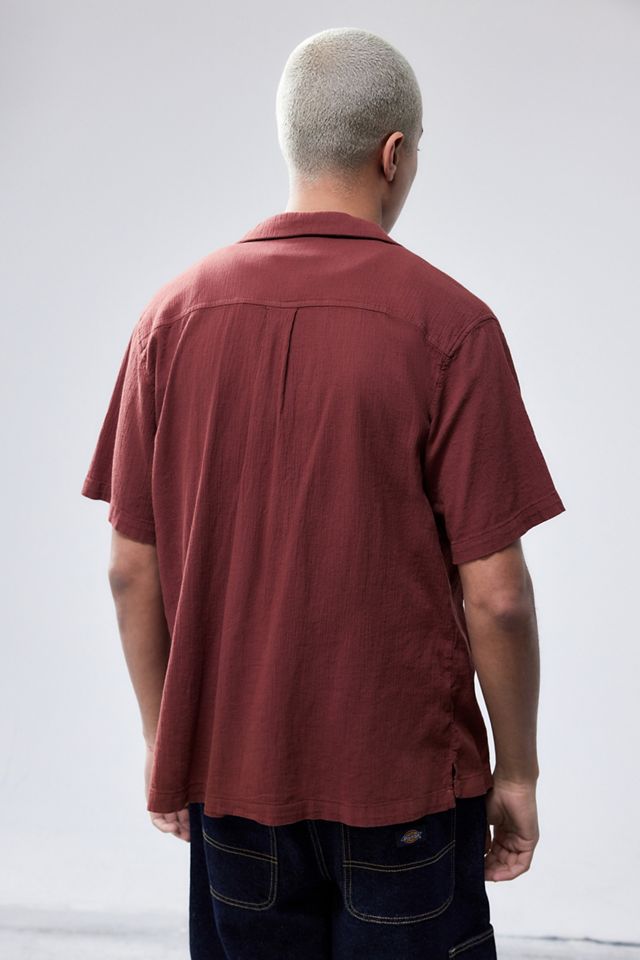 UO Red Crinkle Shirt #3