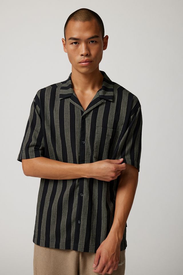 Standard Cloth Liam Black Stripe Crinkle Shirt #1