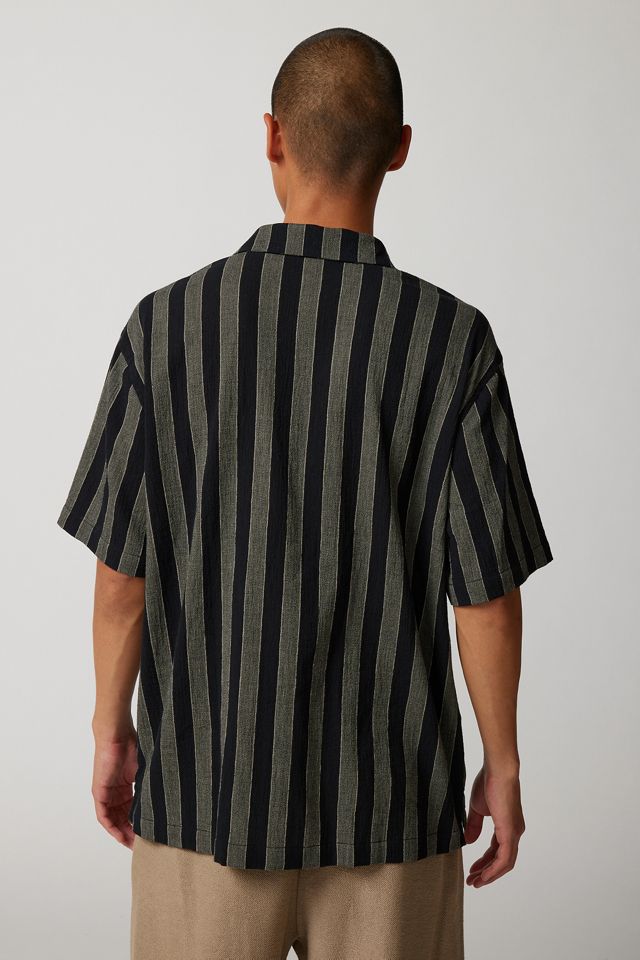Standard Cloth Liam Black Stripe Crinkle Shirt #3