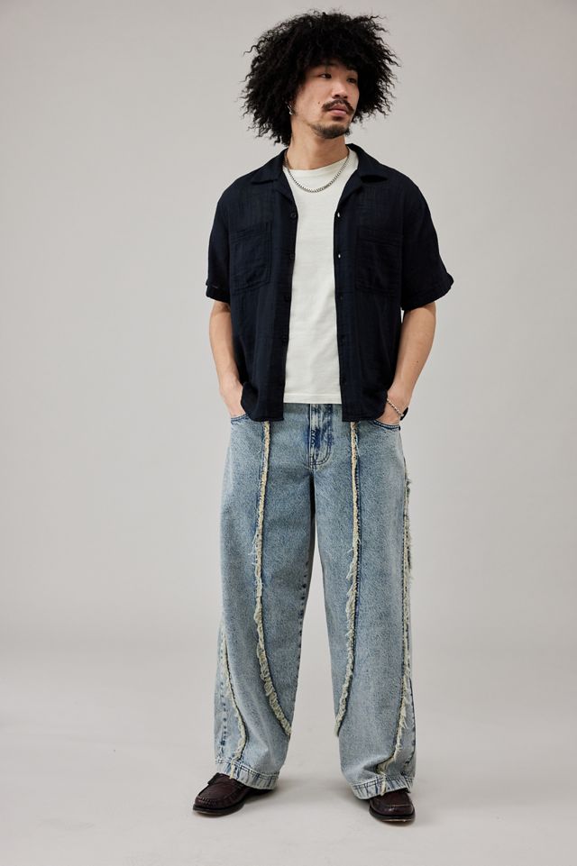 BDG Solid Black Gauze Shirt #2