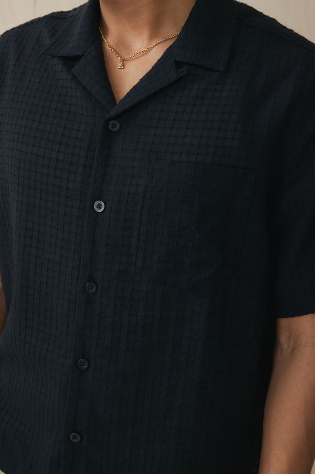 UO Liam Black Grid Shirt | Urban Outfitters UK
