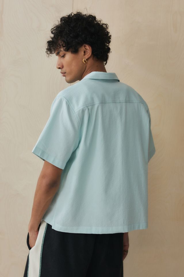 UO Liam Blue Seersucker Shirt #2