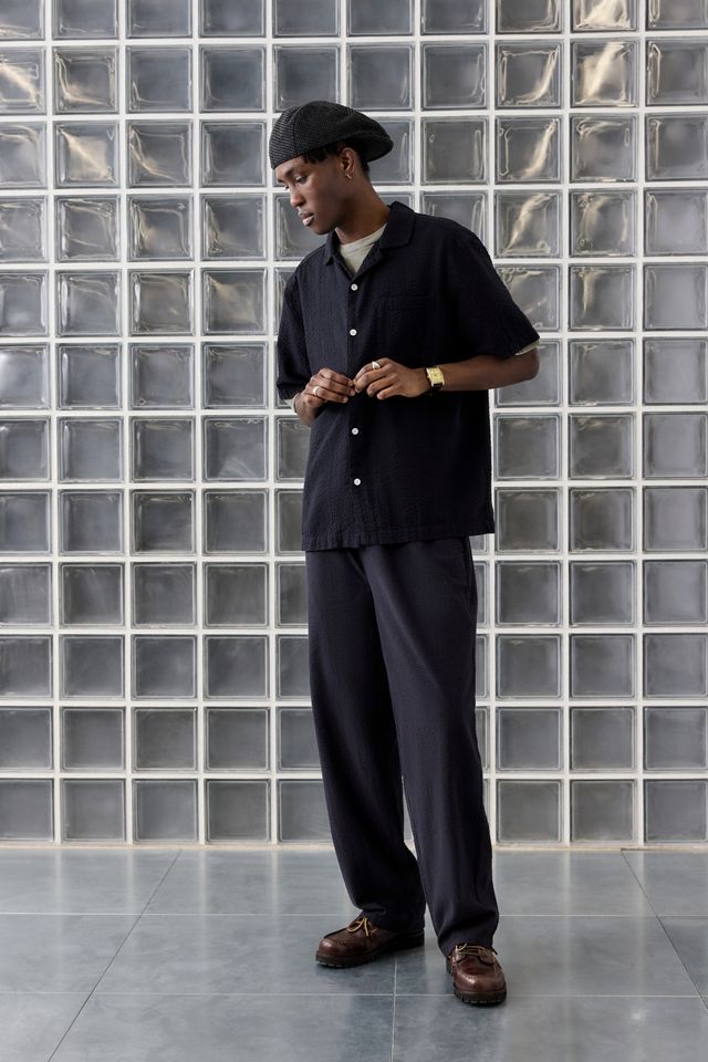 Loom Black Seersucker Shirt #2