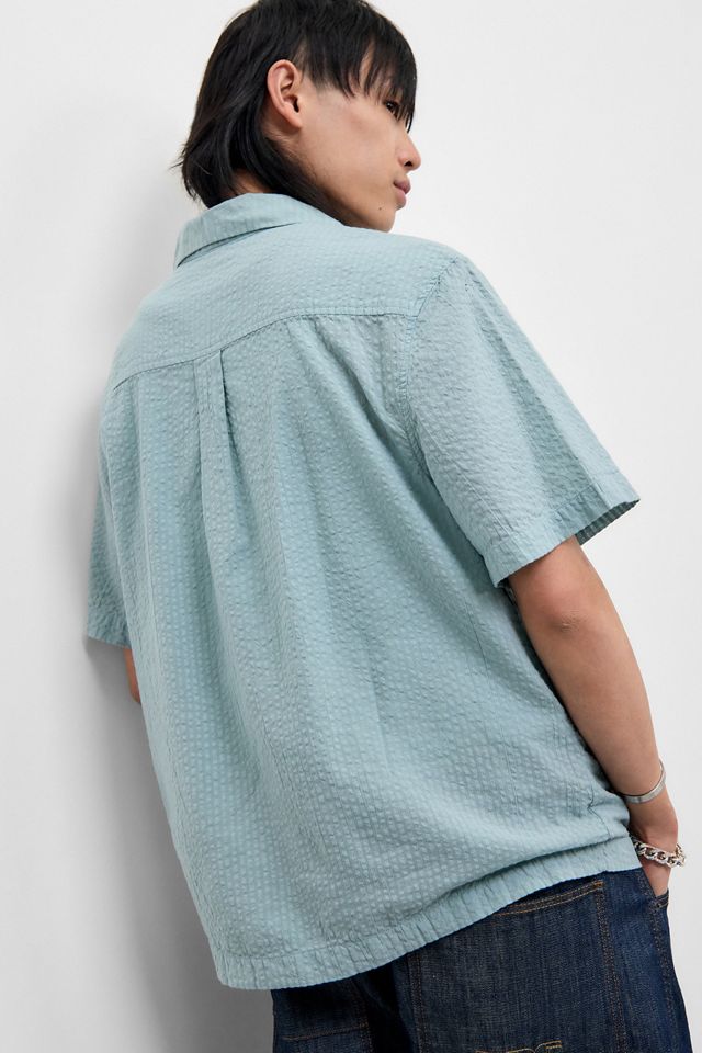 Loom Teal Seersucker Shirt #3