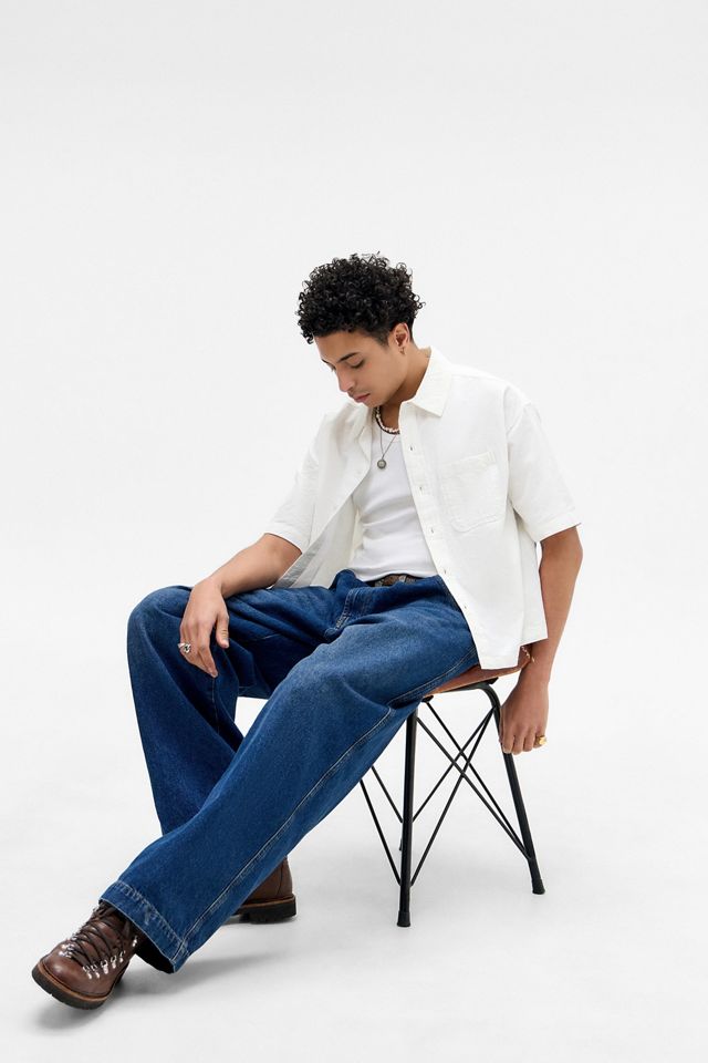 BDG White Arlo Crop Oxford Shirt
 #1