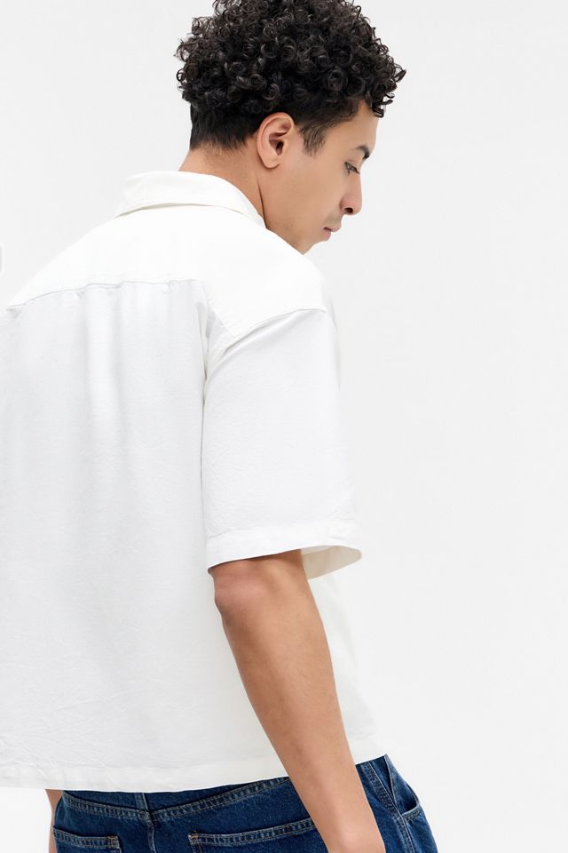 BDG White Arlo Crop Oxford Shirt
 #3