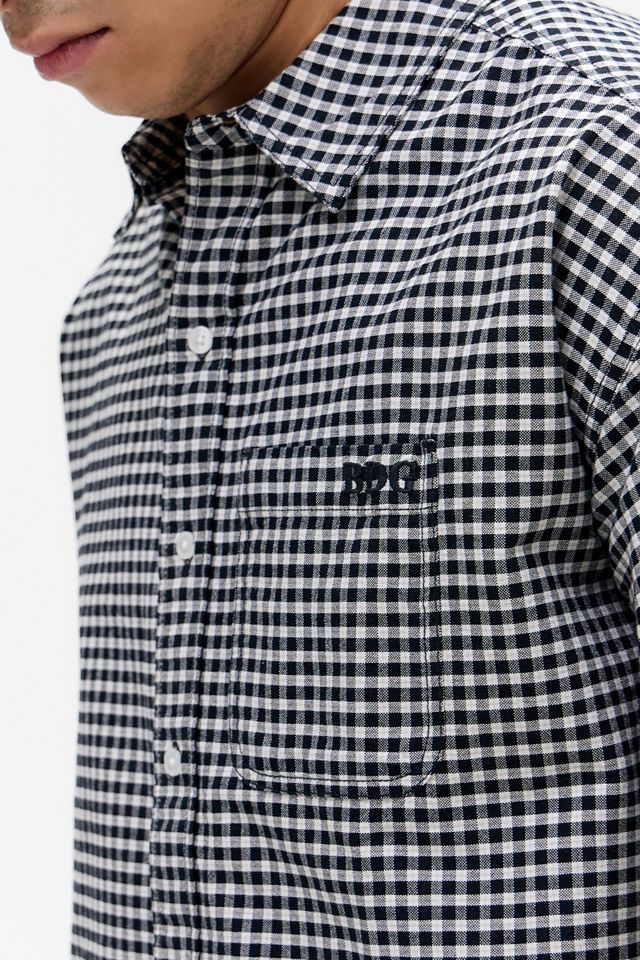 BDG Black Arlo Check Crop Oxford Shirt #1