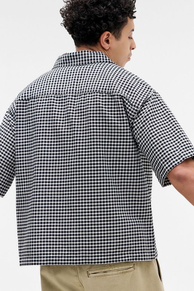 BDG Black Arlo Check Crop Oxford Shirt #3