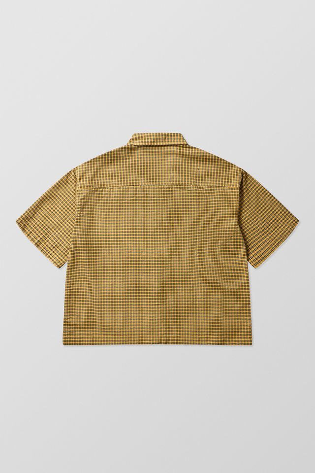 BDG Tan Arlo Check Crop Oxford Shirt #6