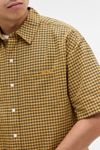 BDG Beige Arlo Kariertes Crop Oxford Hemd